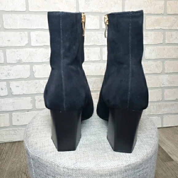 JUST FAB Seude Heeled Ankle Booties Size 9.5 - Picture 8 of 12